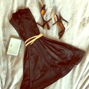 Sleeveless Velvet Dress